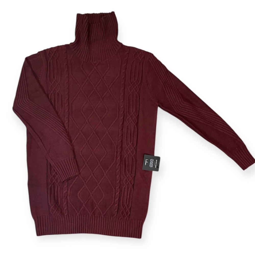 Lulus Cable Knit Turtle Neck Sweater Dress